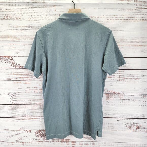 Billy Reid Shirt Men's L Light Blue Short Sleeve Polo Pocket - Picture 8 of 9